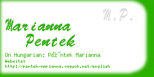 marianna pentek business card